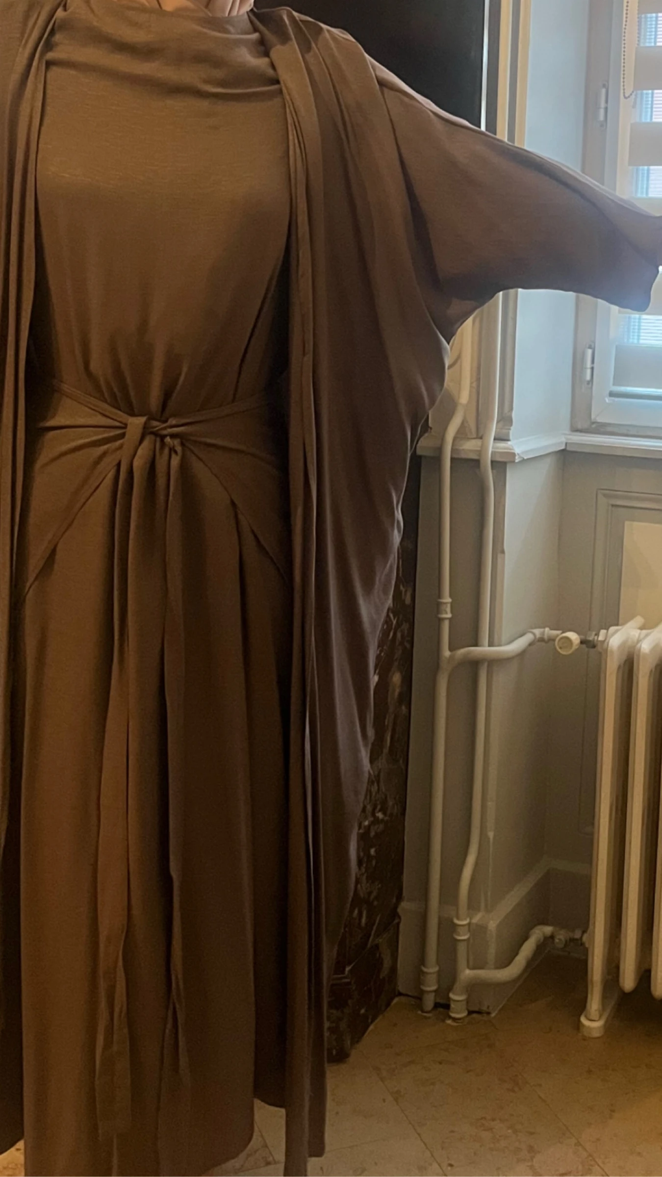 Vestido de 3 peças com efeito linho – photo 2